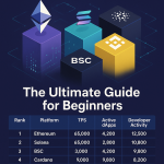 Side-by-side comparison of Ethereum, Solana, BSC and others, showing TPS, dApps, and developer metrics in 2025.