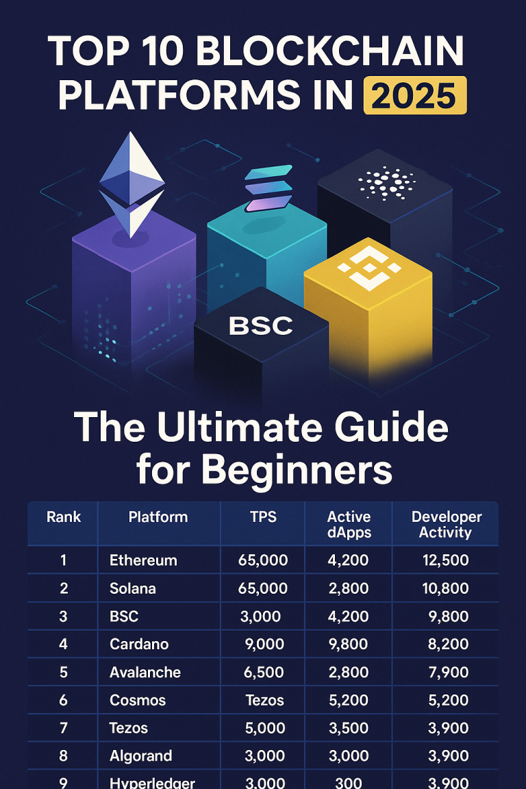 Side-by-side comparison of Ethereum, Solana, BSC and others, showing TPS, dApps, and developer metrics in 2025.