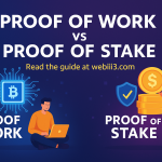 Proof of Work vs Proof of Stake 2025 infographic comparison on energy, speed, and security